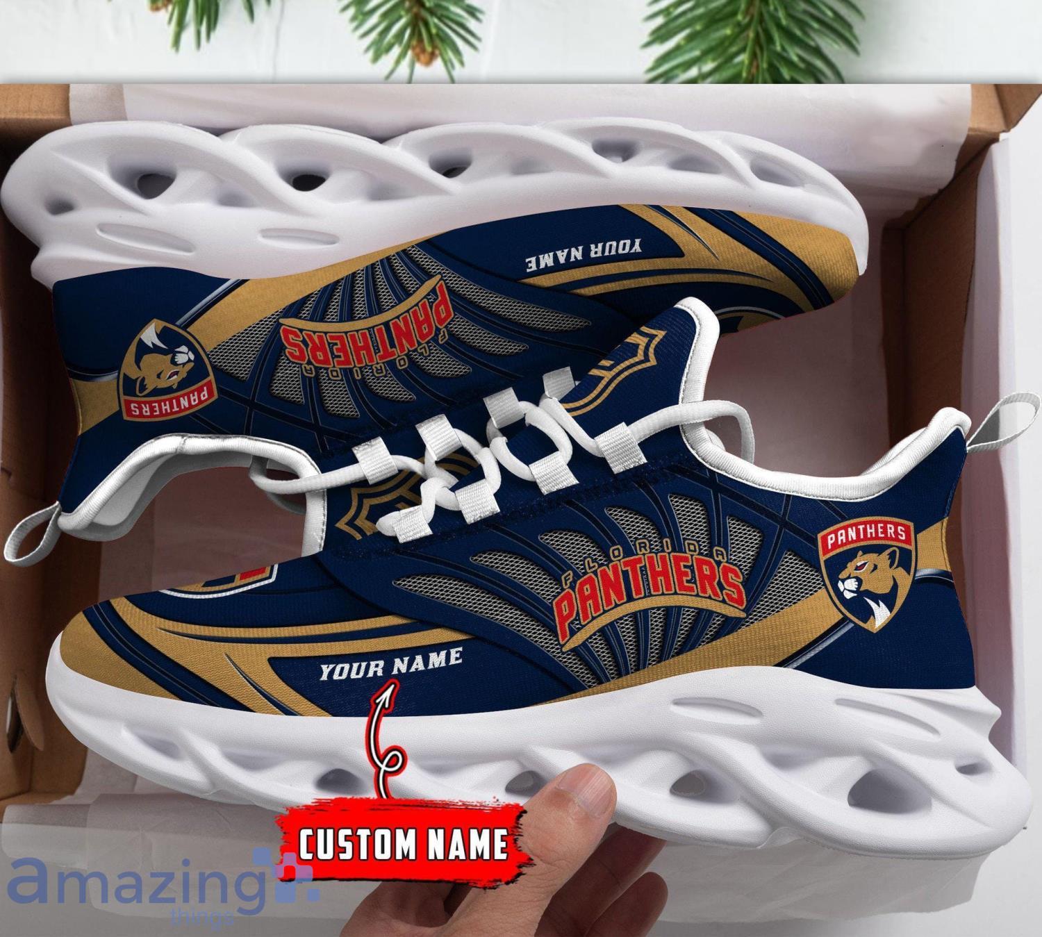 Custom Name Shoes Florida Panthers Max Soul Sneakers Men And Women Sport Shoes image Custom Name Shoes Florida Panthers Max Soul Sneakers Men And Women Sport Shoes Product Photo 1