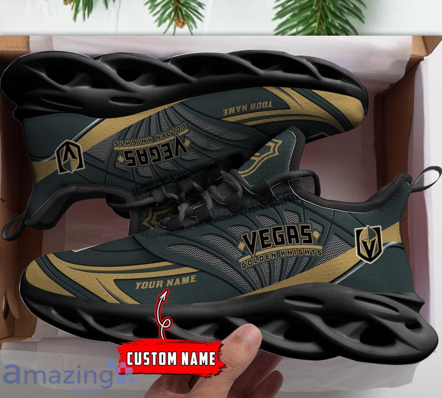 Custom Name Shoes Vegas Golden Knights Max Soul Sneakers Men And Women Sport Shoes image Custom Name Shoes Vegas Golden Knights Max Soul Sneakers Men And Women Sport Shoes Product Photo 2