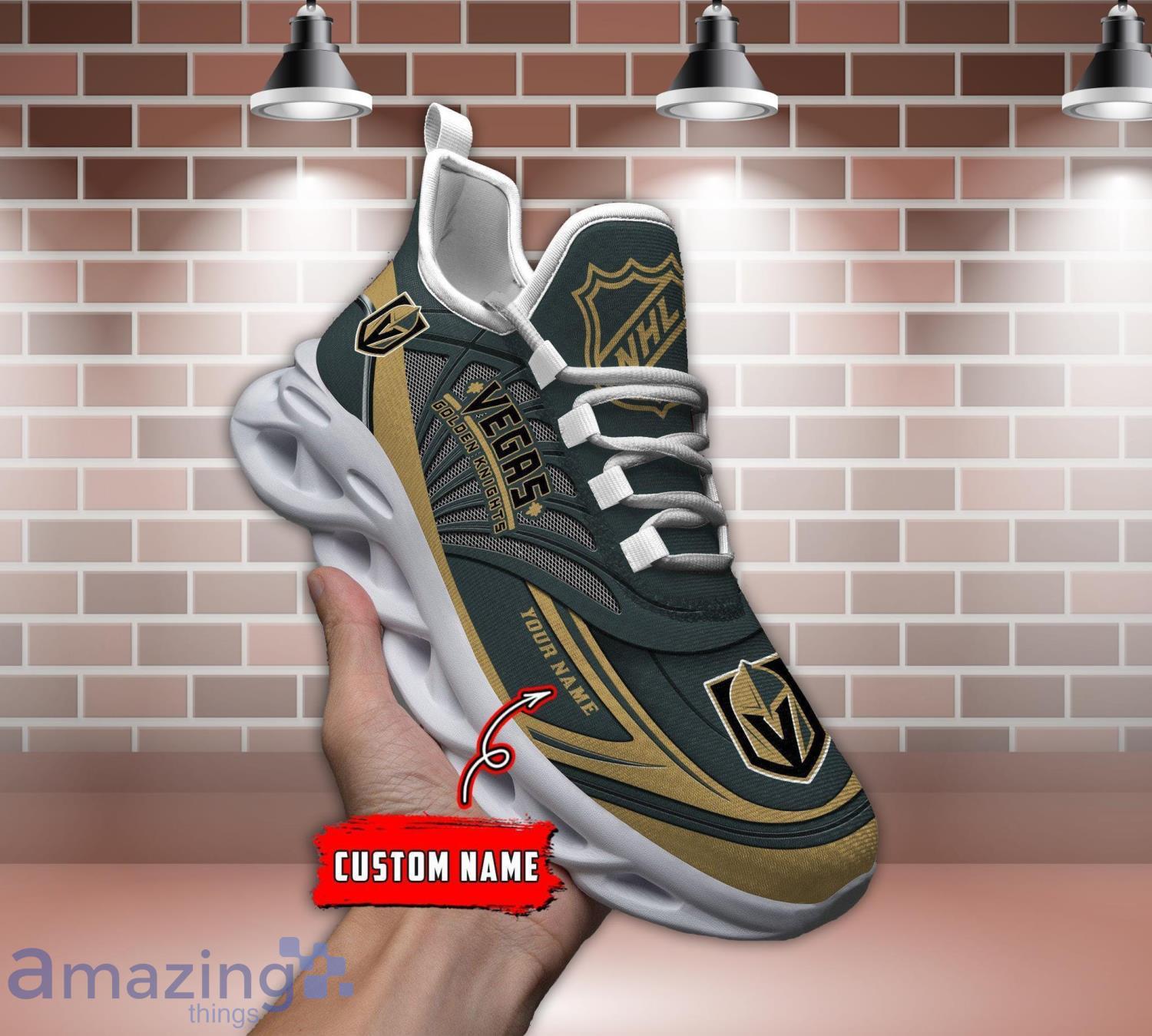 Custom Name Shoes Vegas Golden Knights Max Soul Sneakers Men And Women Sport Shoes image Custom Name Shoes Vegas Golden Knights Max Soul Sneakers Men And Women Sport Shoes Product Photo 3