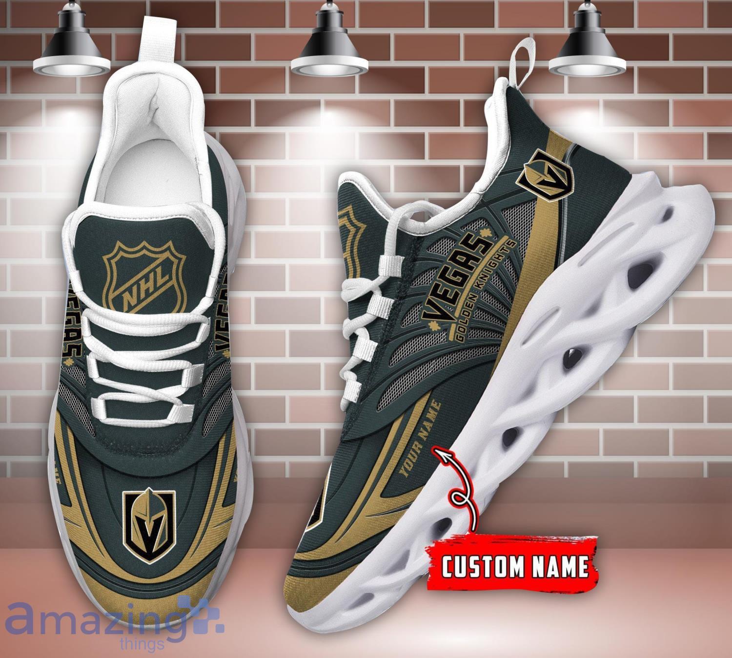 Custom Name Shoes Vegas Golden Knights Max Soul Sneakers Men And Women Sport Shoes image Custom Name Shoes Vegas Golden Knights Max Soul Sneakers Men And Women Sport Shoes Product Photo 4