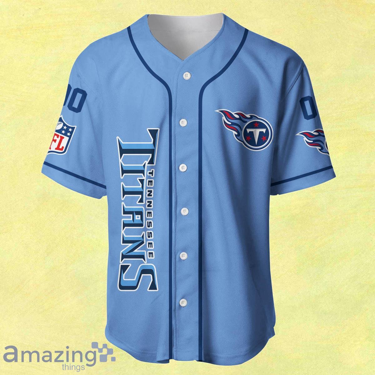 Custom Name Tennessee Titans Baseball Jersey Shirt Unique Gift image Custom Name Tennessee Titans Baseball Jersey Shirt Unique Gift Product Photo 2