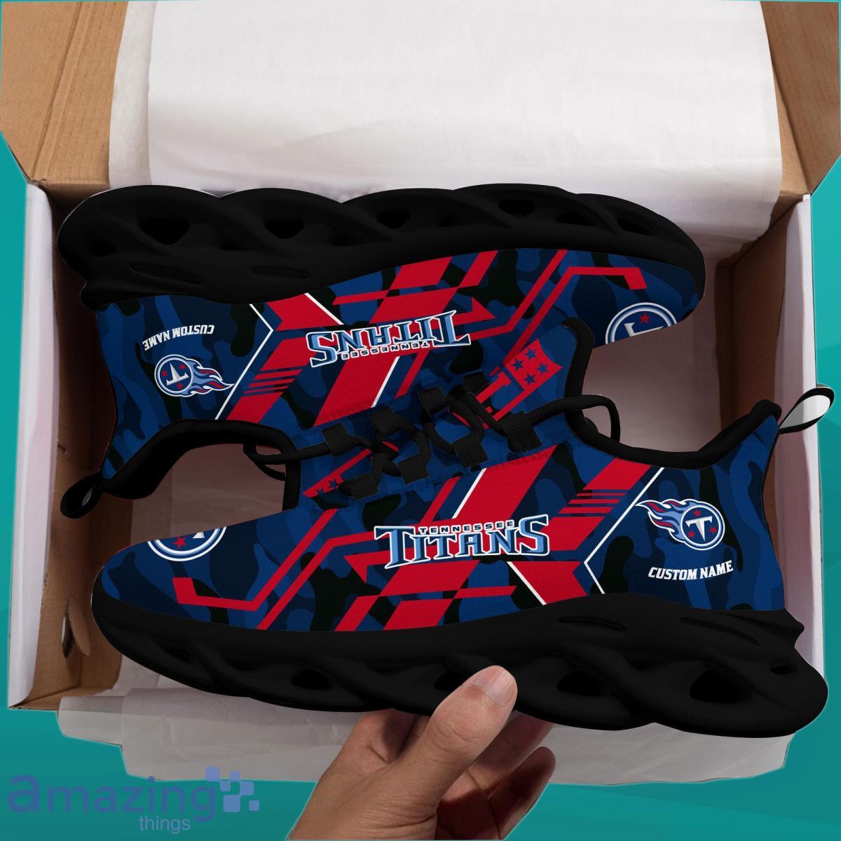 Custom Name NFL Teams Tennessee Titans Max Soul Shoes Special Gift -  YesItCustom