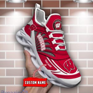 Custom Name Wisconsin Badgers Personalized Name Max Soul Shoe Trending Sport Gift Product Photo 1