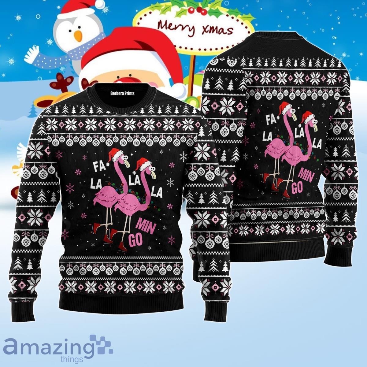 Cute Flamingo Ugly Christmas Sweater Best Gift For Men And Women Product Photo 1