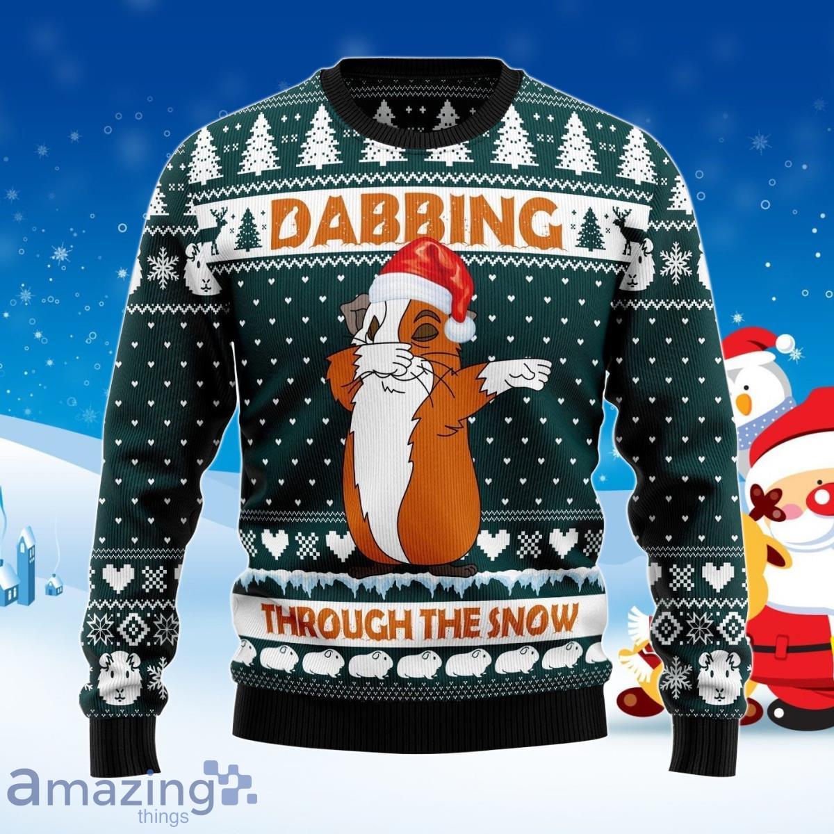 Dabbing Through The Snow Ugly Christmas Sweater Best Gift For Men And Women image Dabbing Through The Snow Ugly Christmas Sweater Best Gift For Men And Women Product Photo 1