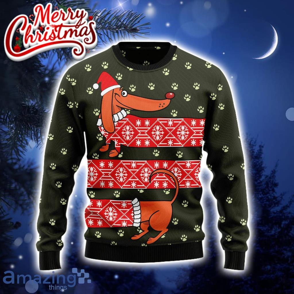 Dachshund Funny Christmas Ugly Christmas Sweater 3D Gift Christmas Funny Product Photo 1