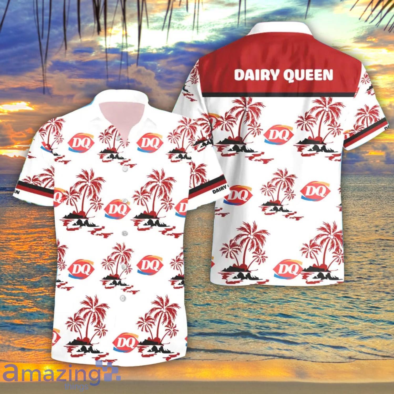 dairy queen New Coconut 3D Hawaiian Beach Shirt For Summer