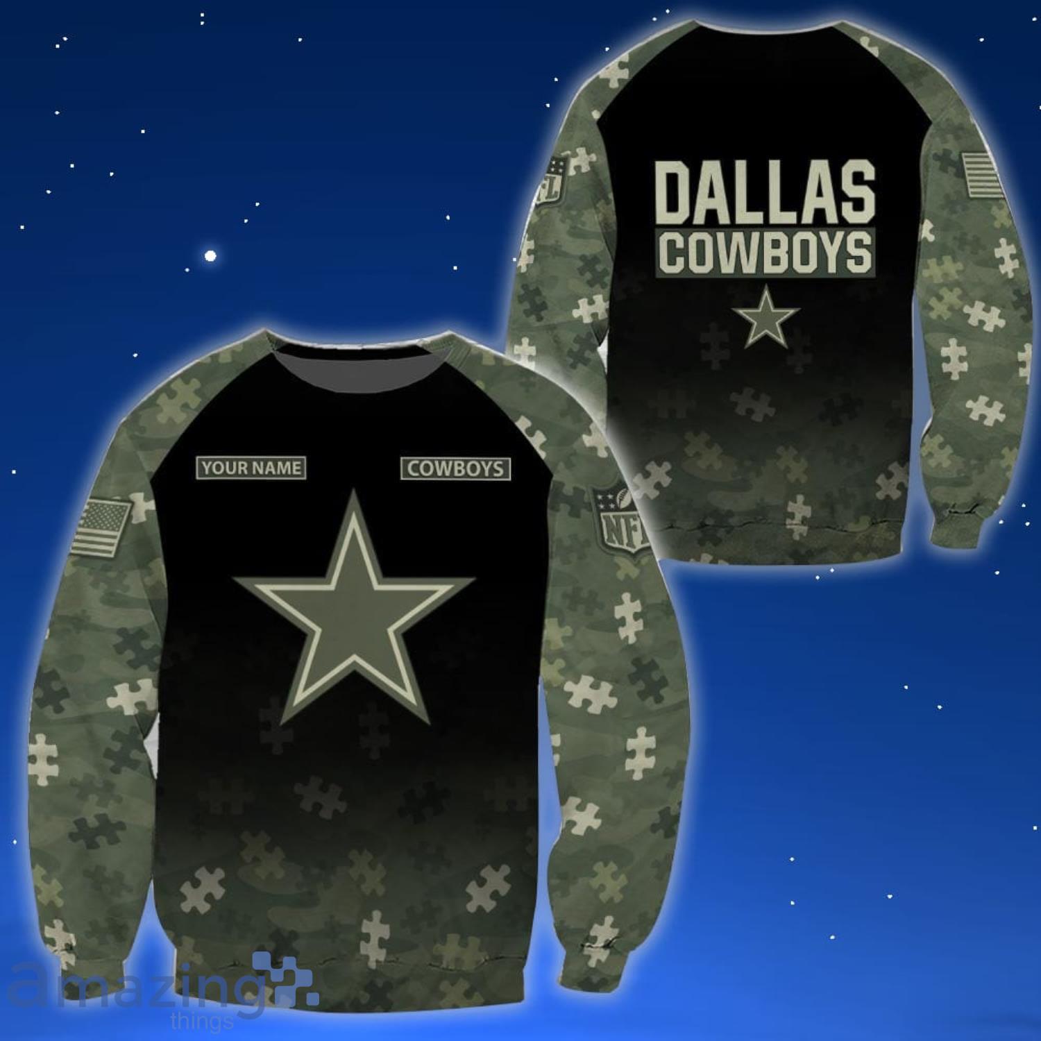 Dallas Cowboys Camouflage Pattern 3D All Over print Hoodie T shirt Sweater  Jacket Jersey Hoodie