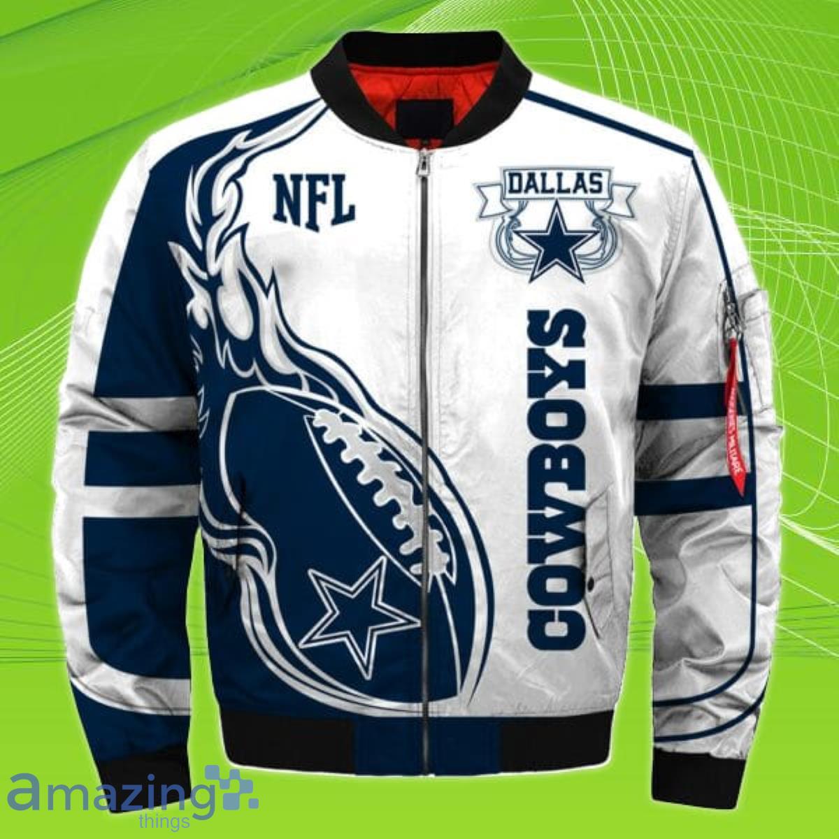 Dallas Cowboys Custom 3D Print Full Bomber Jacket - Dallas Cowboys