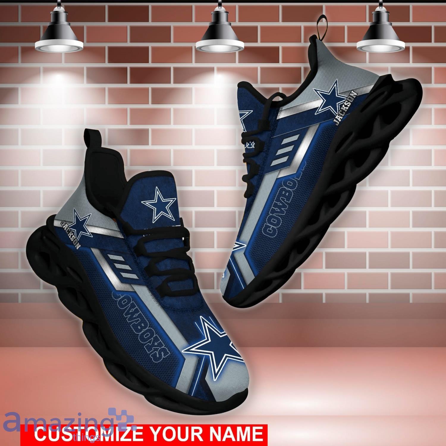 Dallas Cowboys NFL Max Soul Shoes Custom Name Sneakers - Banantees