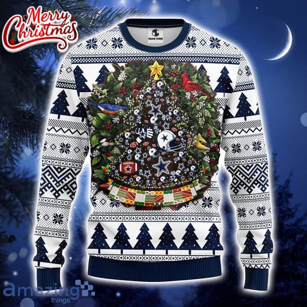 Dallas Cowboys Tree Ball Christmas Ugly Sweater - Growkoc