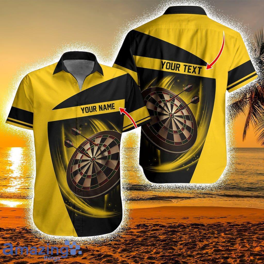 Darts Hawaiian Shirt Custom Name, Dartboard Uniforms Personalized