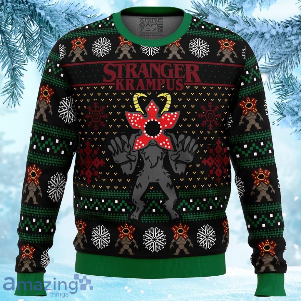 Demogorgon Stranger Krampus Stranger Things Ugly Christmas Sweater 3D Gift Christmas Funny Product Photo 1