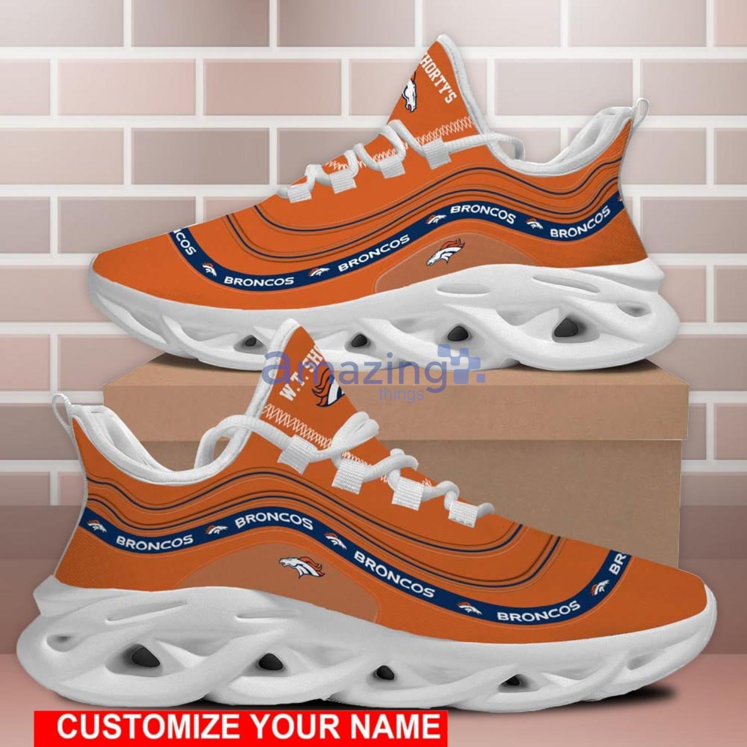 Denver Broncos Clunky Ultra NFL Custom Name Max Soul Sneaker Running Sport  Shoes Men And Women Gift