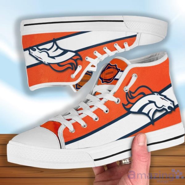 Denver Broncos Custom Converse Shoes Navy Low