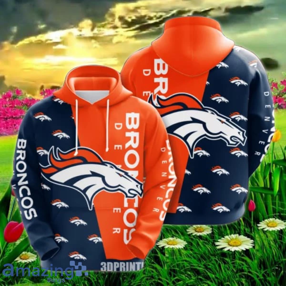 Denver Broncos Men Pullover Hoodie Sweatshirts Casual Hooded