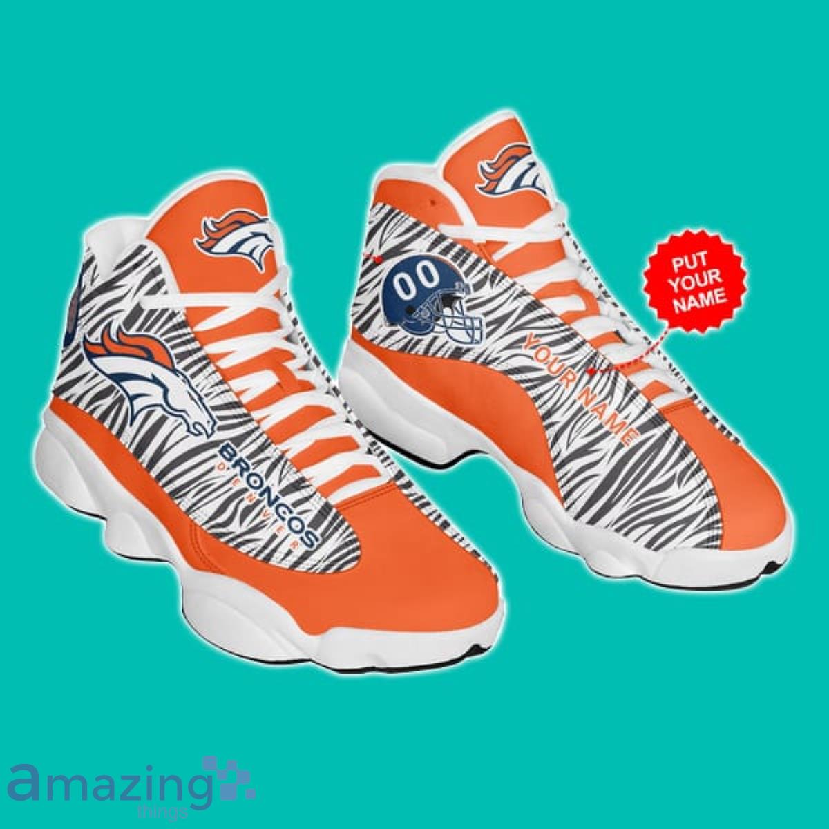 Denver Broncos NFL Air Jordan 13 Shoes Custom Name And Number Product Photo 1