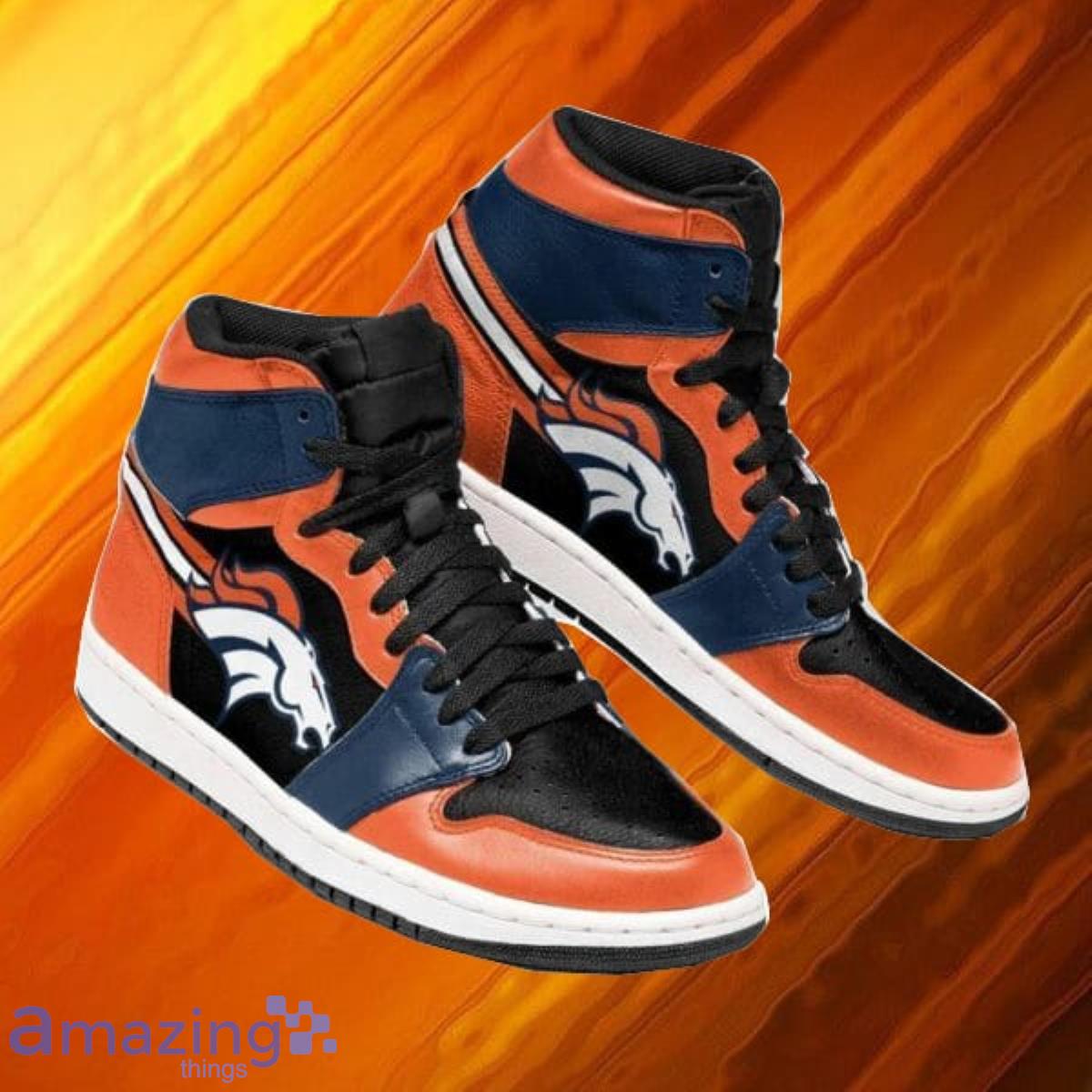 Denver Broncos Sneakers High Top Shoes Fan Gift