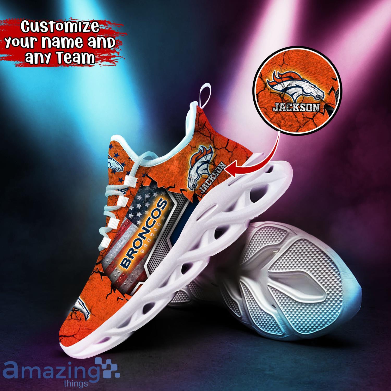 Denver Broncos NFL Clunky Sneakers Max Soul Shoes - Growkoc