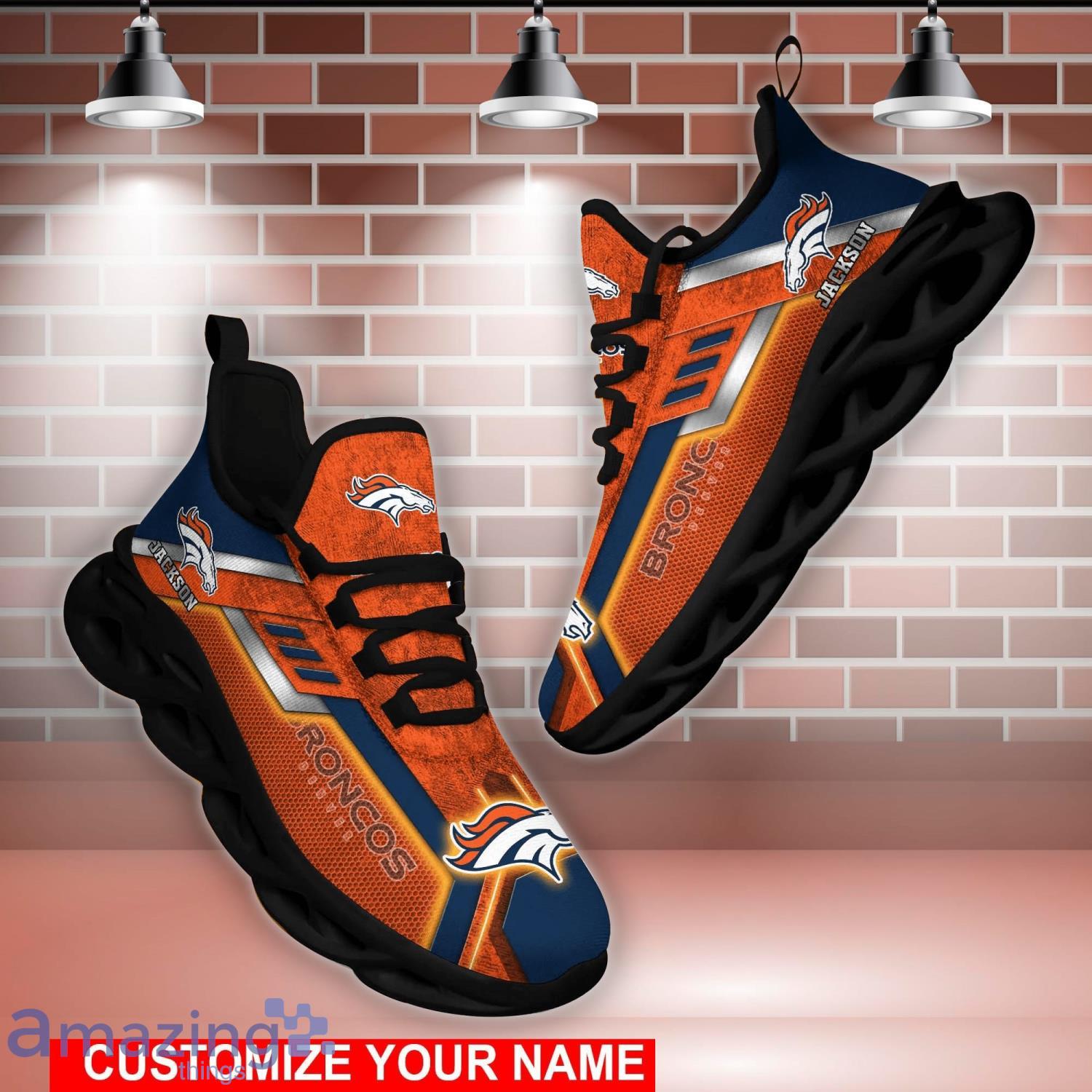 Denver Broncos Custom Print Sport Sneakers NFL Football