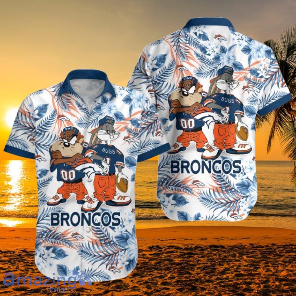 Denver Broncos Taz And bugs NFL Teams Hawaiian Shirt Gift For Men