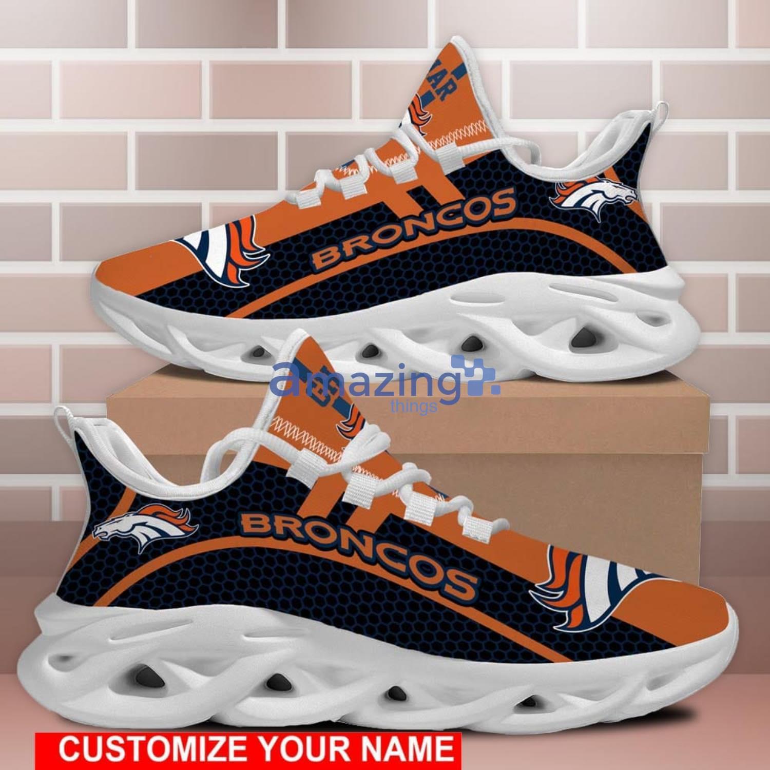 Denver Broncos Personalized Name NFL Ultra Sneakers Max Soul Shoes