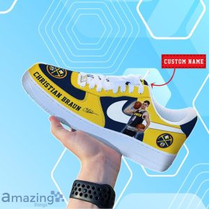 Denver Nuggets Christian Braun NBA Air Force Shoes Personalized For Real Fans Product Photo 1