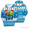 Detroit Lions Baby Groot And Grinch Best Friends 3D Chirstmas Sweater Hoodie