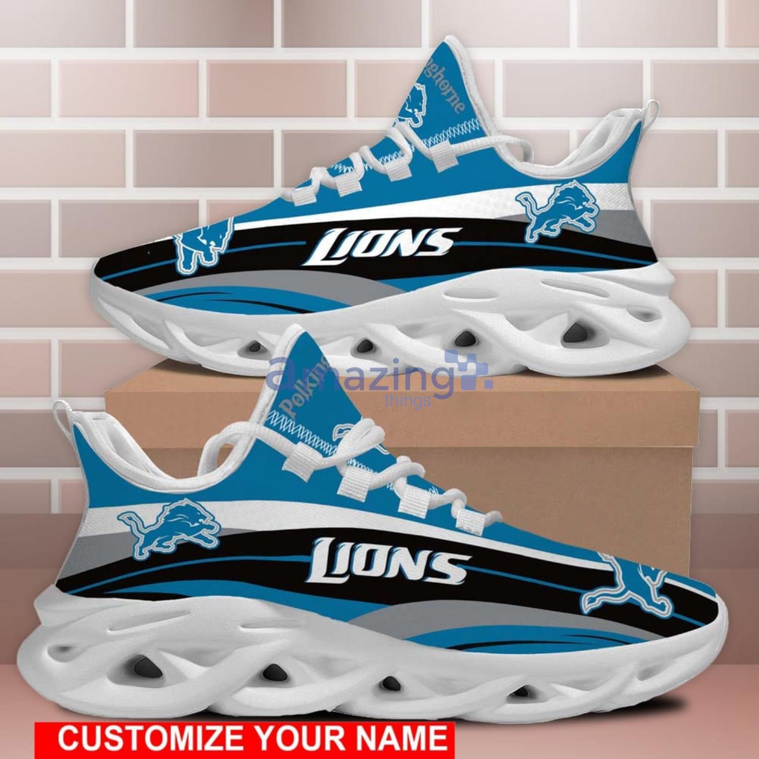 Detroit Lions Personalized Name NFL Ultra Sneakers Max Soul Shoes