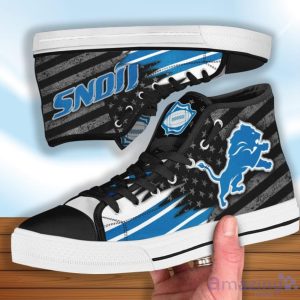 Detroit Lions High Top Shoes Casual Sneakers For Fans Product Photo 2
