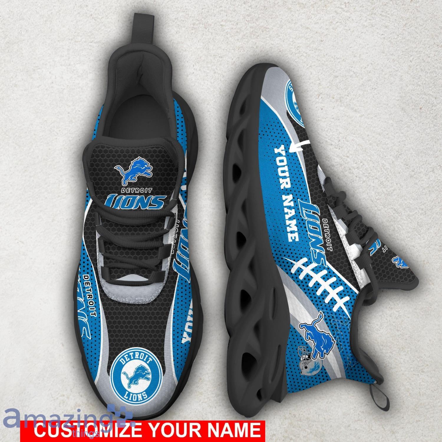 Detroit Lions Personalized Name NFL Ultra Sneakers Max Soul Shoes -  Freedomdesign