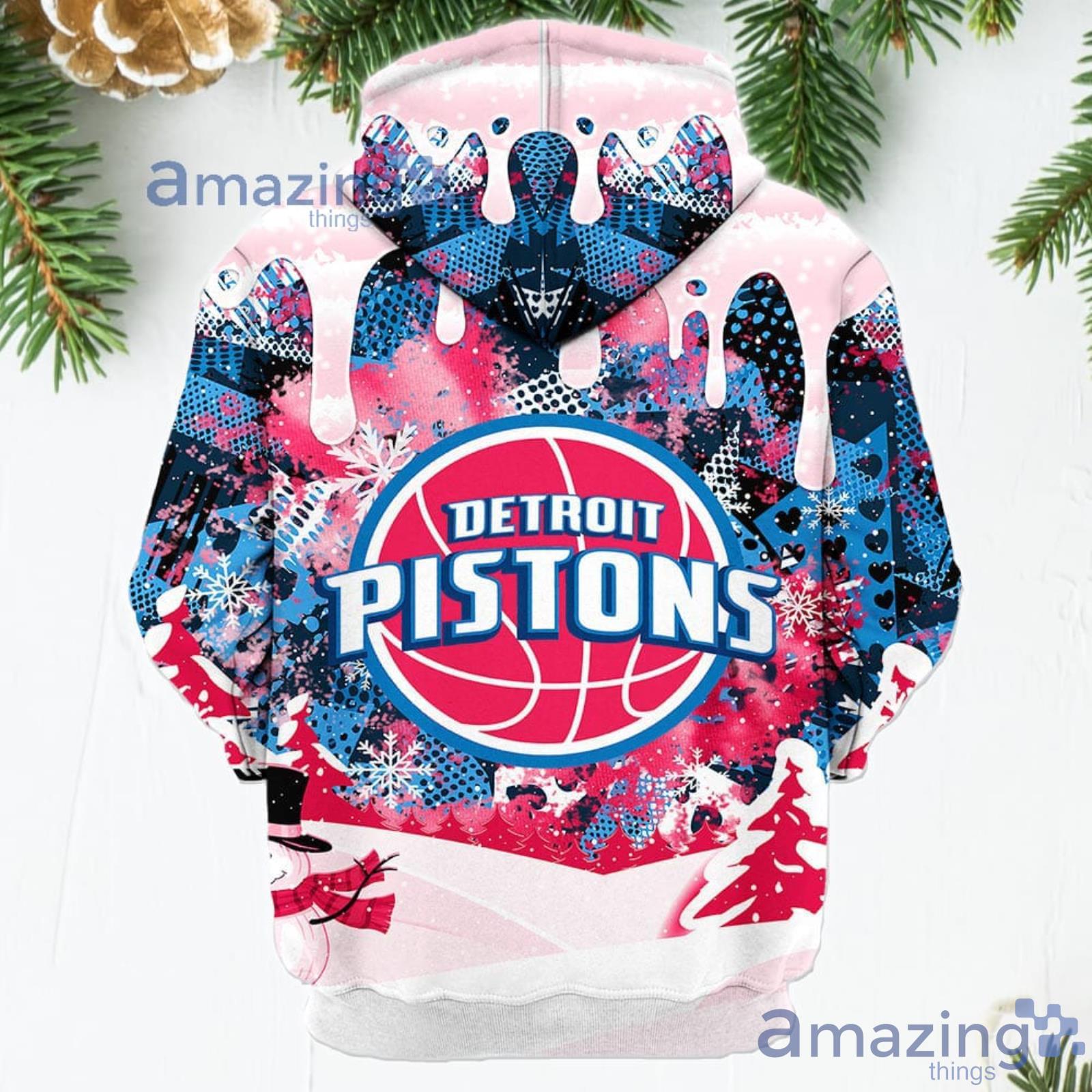 Merry Christmas Season 2023 Detroit Pistons 3D Hoodie Christmas
