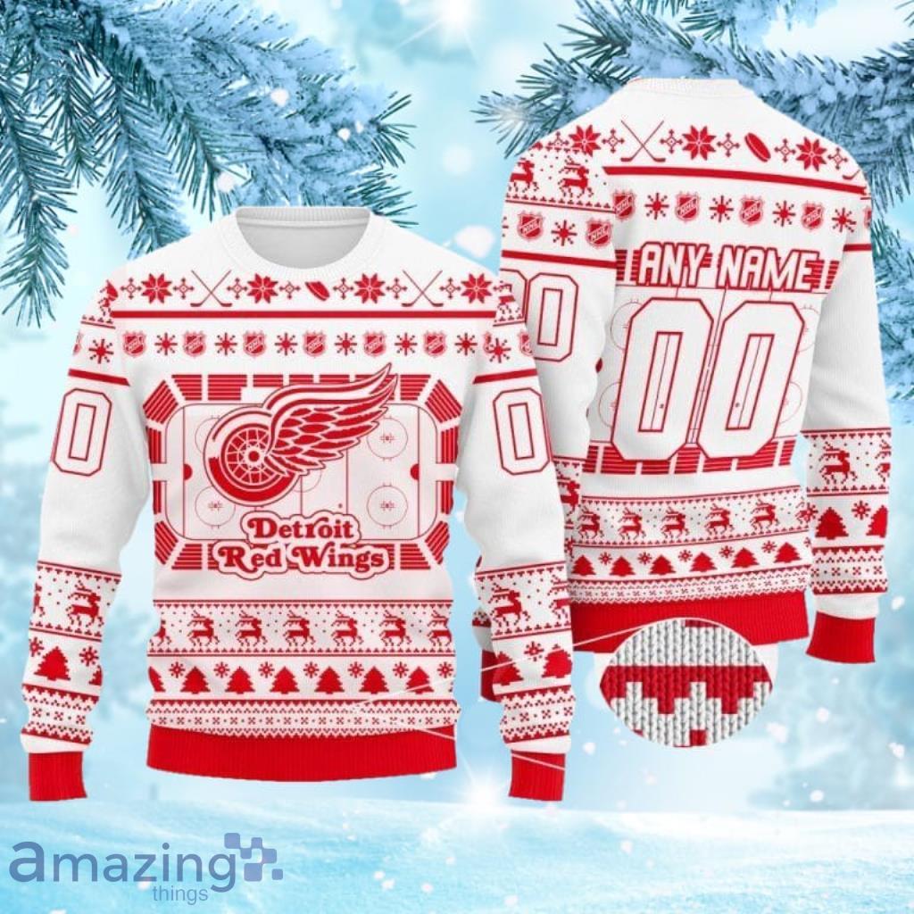 Detroit Red Wings Nhl Custom Name And Number Ugly Christmas Sweater - K221121 Product Photo 1
