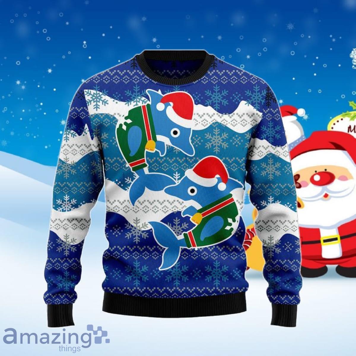 Dolphin Couple Ugly Christmas Sweater Best Gift For Men And Women Product Photo 1 Dolphin Couple Ugly Christmas Sweater Best Gift For Men And Women Product Photo 1