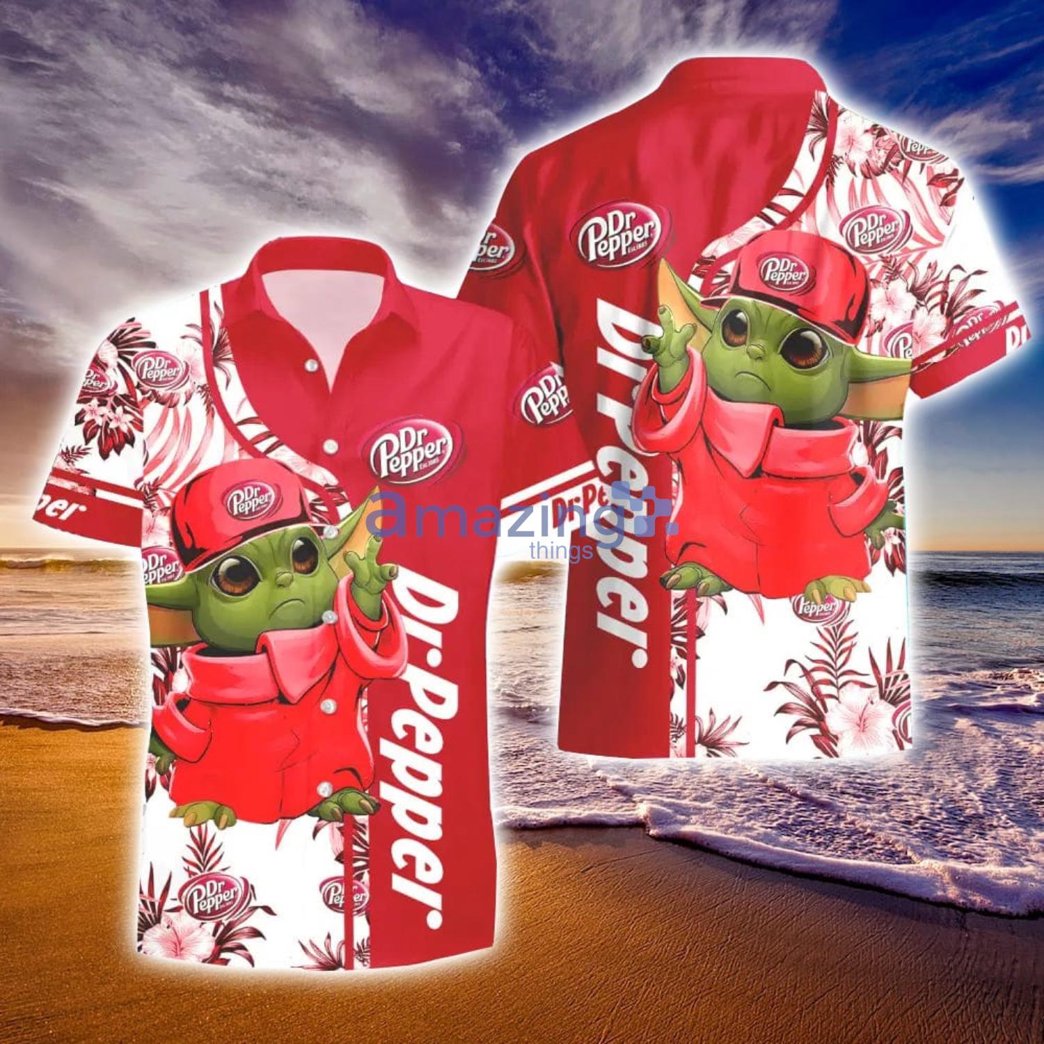 Dr Pepper Baby Yoda Lover Hawaiian Shirt And Shorts Aloha Summer Gift For Men And Women image Dr Pepper Baby Yoda Lover Hawaiian Shirt And Shorts Aloha Summer Gift For Men And Women Product Photo 2