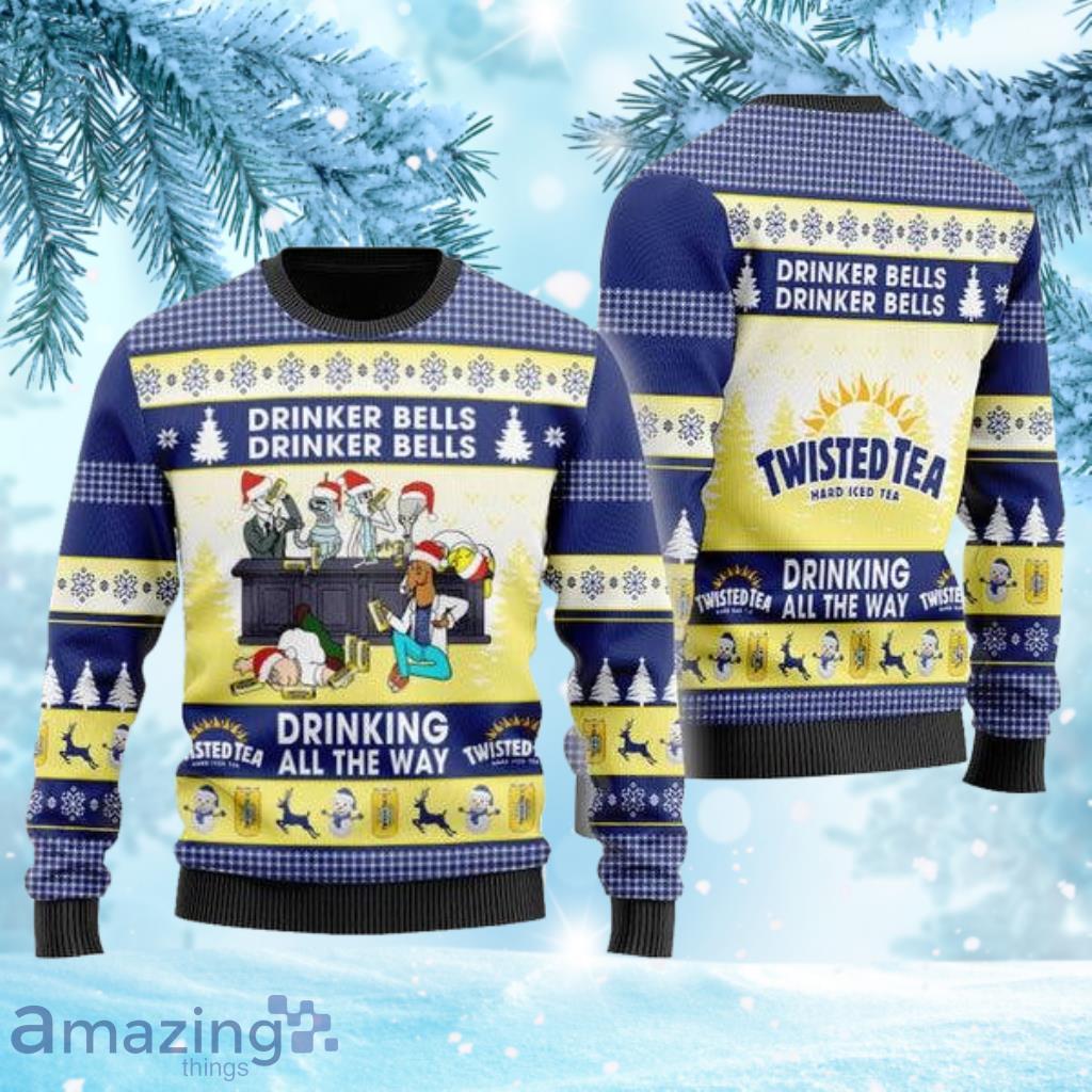 Drinker Bells Twisted Tea Ugly Christmas Sweater 3D Gift Idea Christmas Product Photo 1