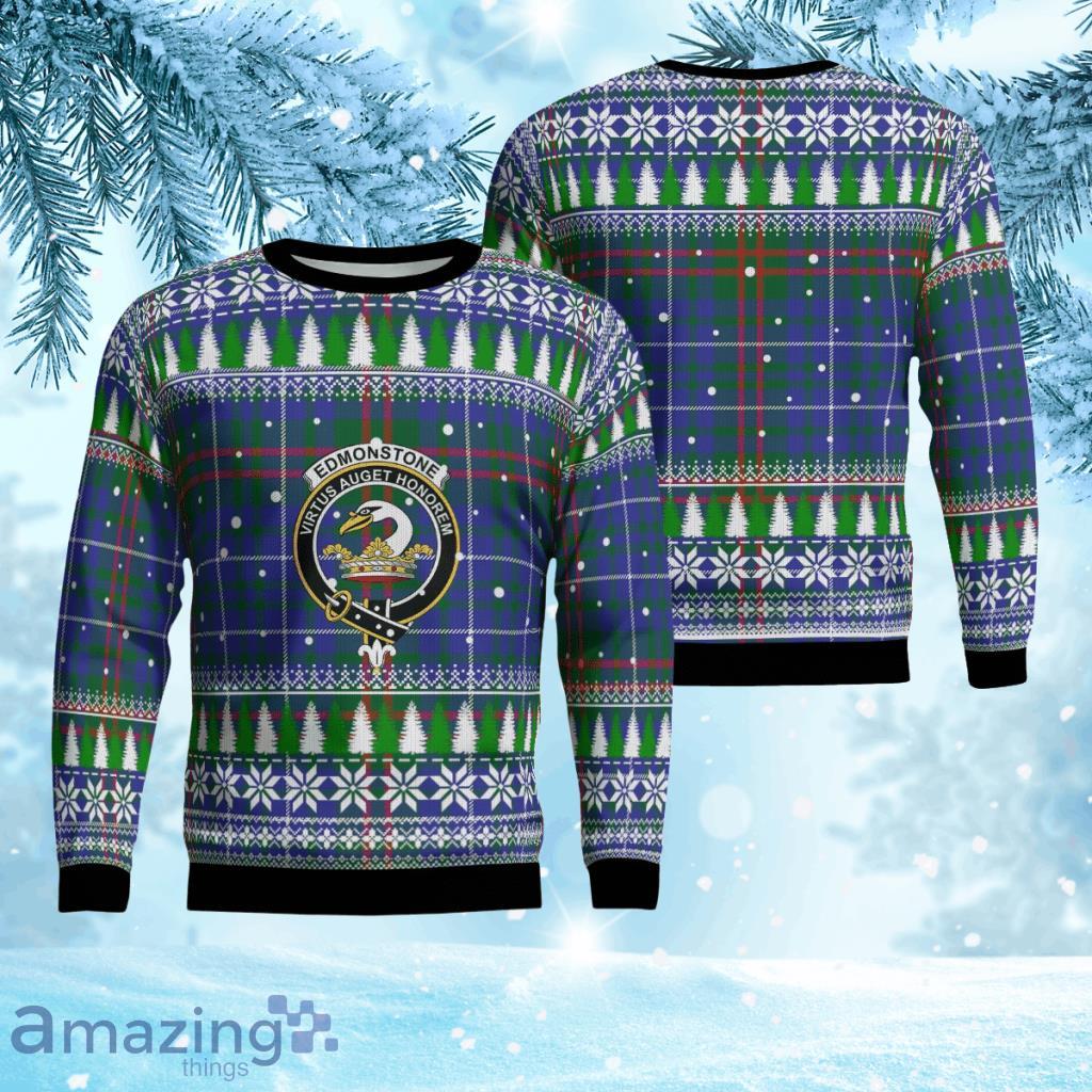 Edmonstone Crest Tartan Christmas Ugly Sweater 3D Gift For Men And Women Product Photo 1