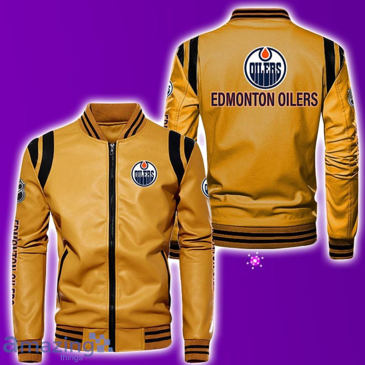 Vintage Edmonton Oilers Padded Jacket Small