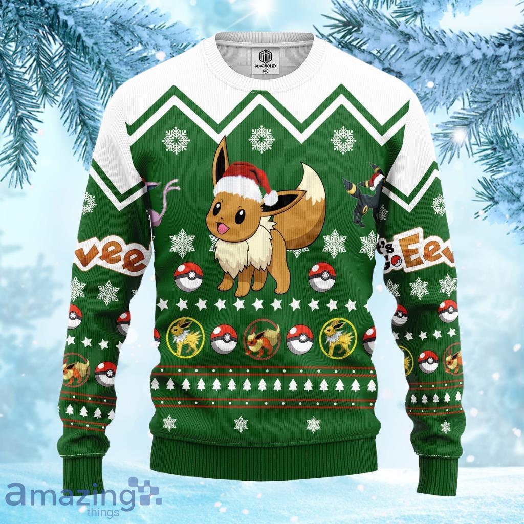 Eevee Pokemon Ugly Christmas Sweater 3D Gift For Men And Women Product Photo 1