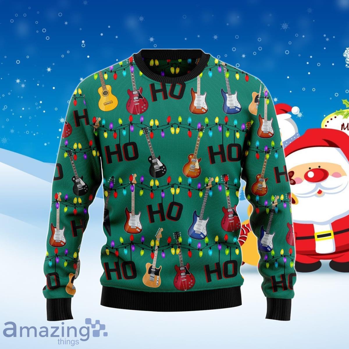 Electric Guitar Hohoho Ugly Christmas Sweater Best Gift For Men And Women Product Photo 1 Electric Guitar Hohoho Ugly Christmas Sweater Best Gift For Men And Women Product Photo 1