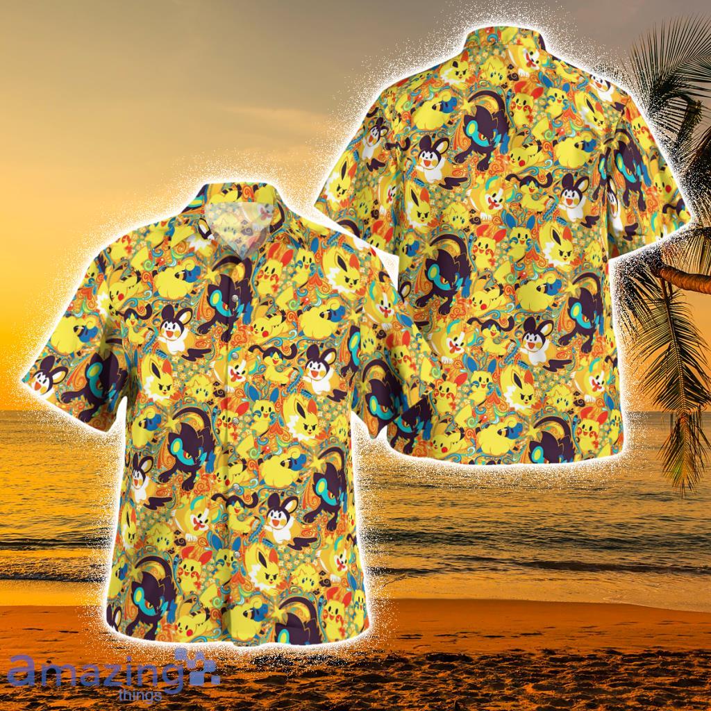 Electricity Pokemon Yellow Tropical Hawaiian Shirt Product Photo 1