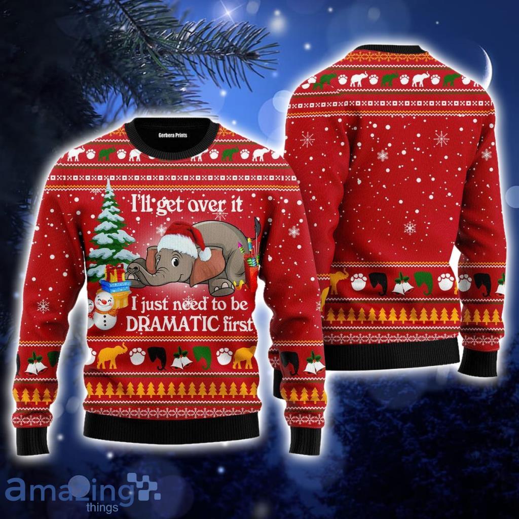 Elephant I ‘ll Get Over It Ugly Christmas Sweater For Men And Women Product Photo 1