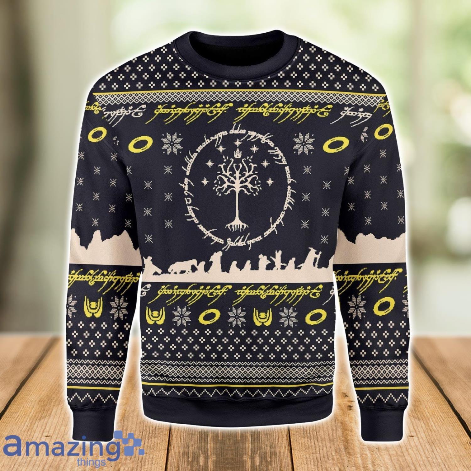 Elvish Circle Ugly Christmas Sweater Xmas Gift Men And Women Christmas Sweater Product Photo 1