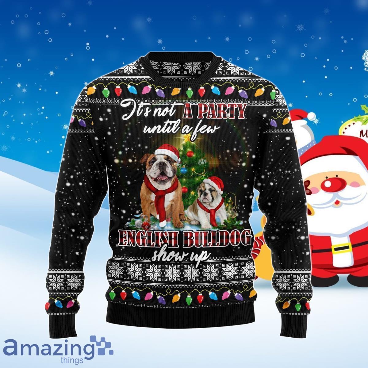 English Bulldog Ugly Christmas Sweater Best Gift For Men And Women Product Photo 1