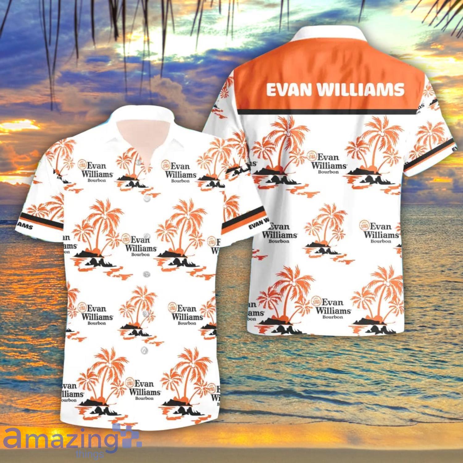 Evan Williams Summer Beach Coconut Pattern Hawaiian Shirt And Shorts Men And Women Gift Product Photo 1
