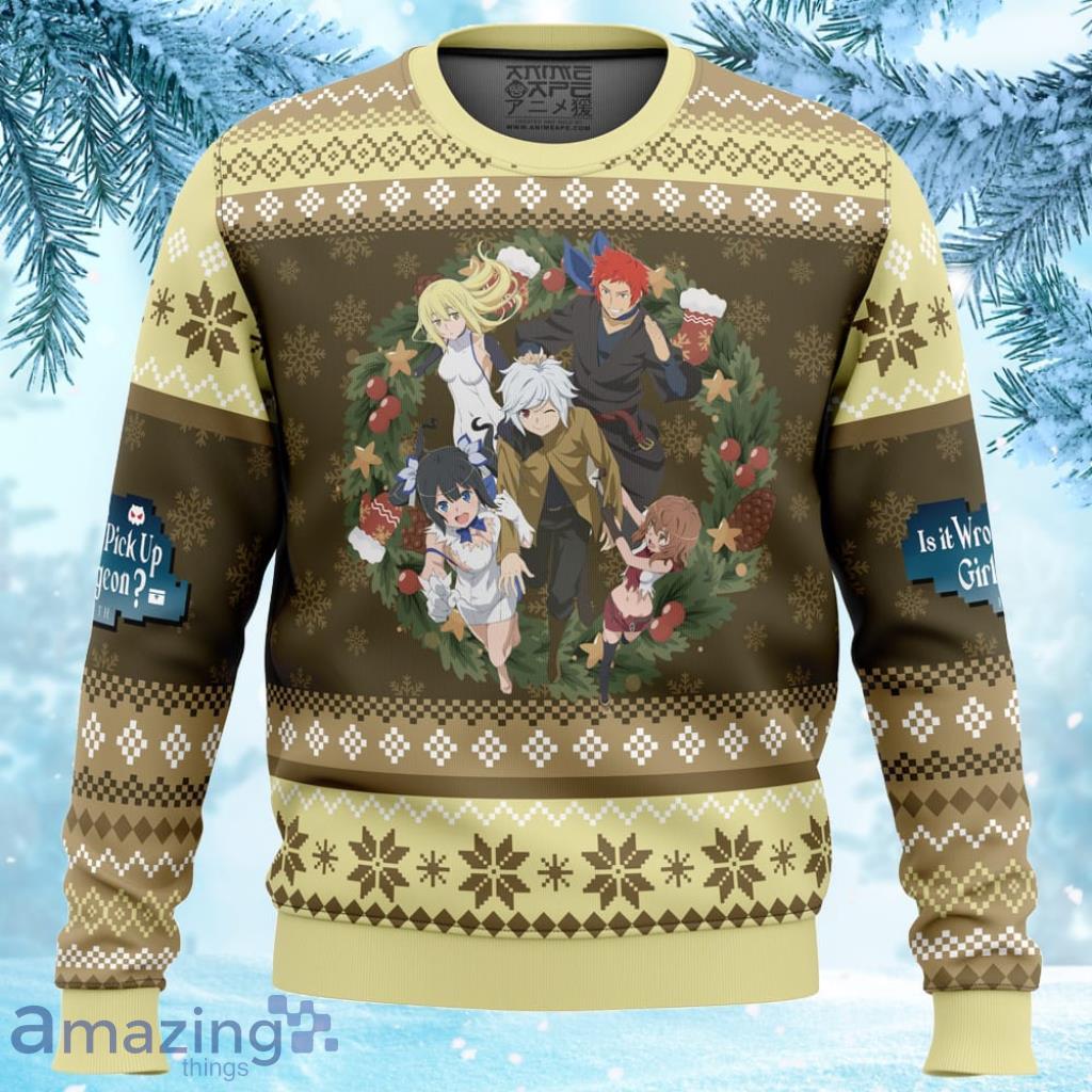 Familia Myth Danmachi Ugly Christmas Sweater 3D Gift Christmas Funny image Familia Myth Danmachi Ugly Christmas Sweater 3D Gift Christmas Funny Product Photo 1