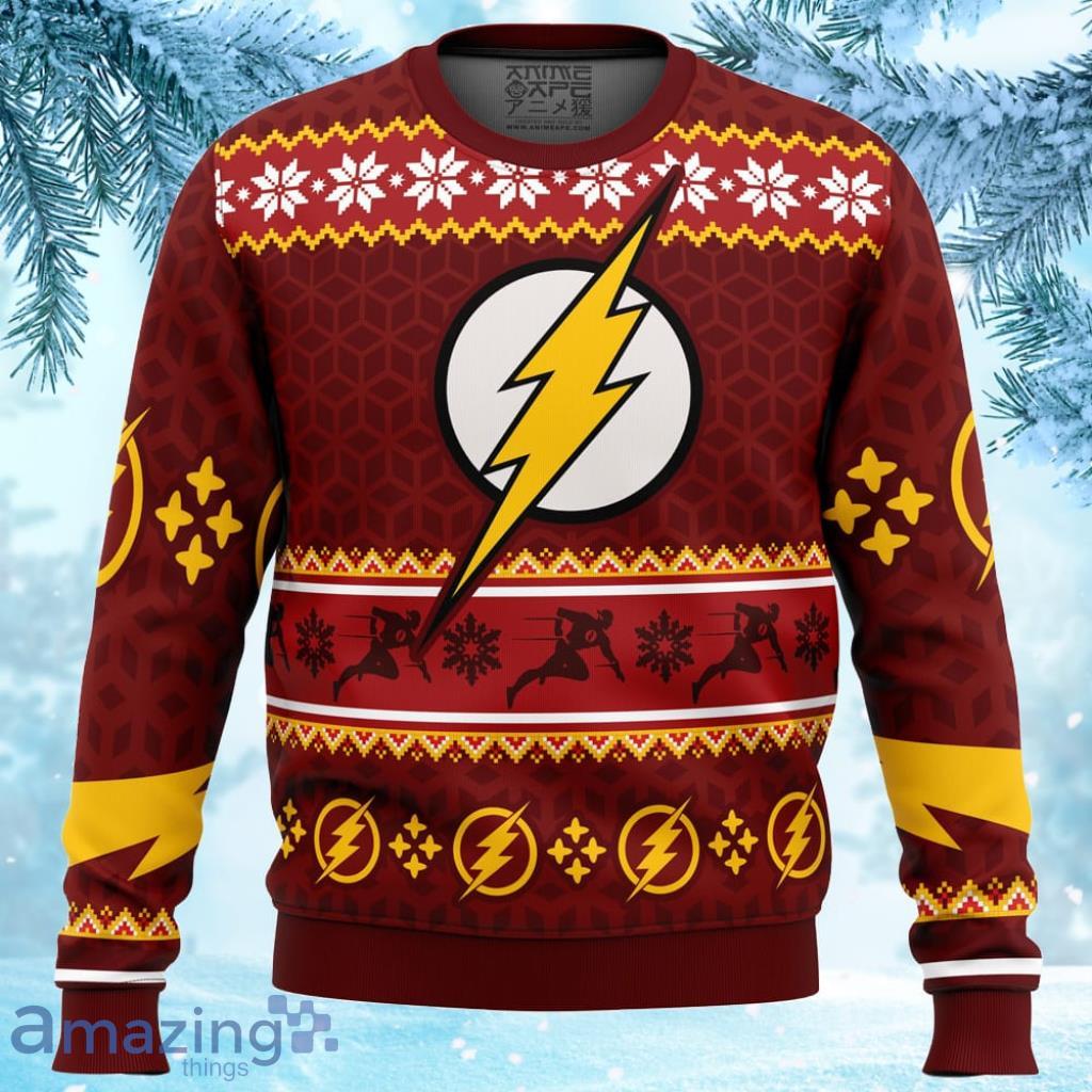 Fast Christmas The Flash Dc Comics Ugly Christmas Sweater 3D Gift Christmas Funny image Fast Christmas The Flash Dc Comics Ugly Christmas Sweater 3D Gift Christmas Funny Product Photo 1