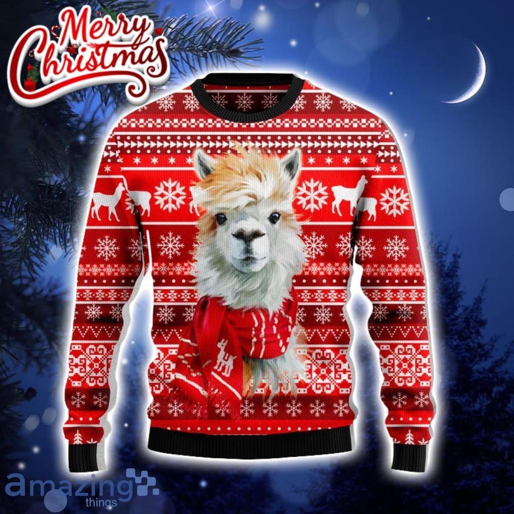 Festive Llama Xmas Christmas Ugly Christmas Sweater 3D Gift Christmas Funny image Festive Llama Xmas Christmas Ugly Christmas Sweater 3D Gift Christmas Funny Product Photo 1