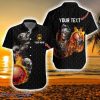 Fire Bowling Ball And Skull Personalized Name Hawaiian Shirt For Men And Women, Bowling Lover