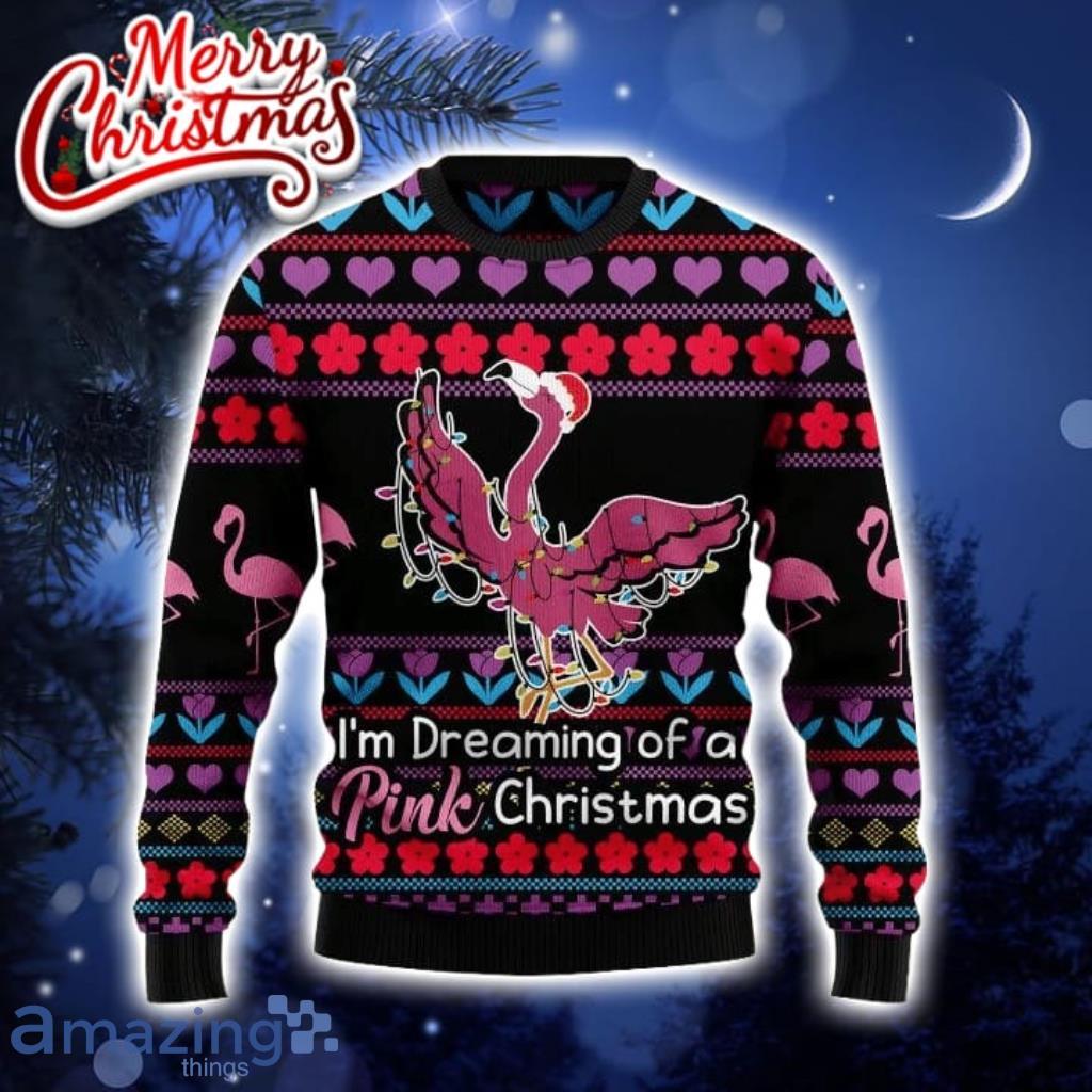 Flamingo Pink Christmas Ugly Christmas Sweater 3D Gift Christmas Funny image Flamingo Pink Christmas Ugly Christmas Sweater 3D Gift Christmas Funny Product Photo 1